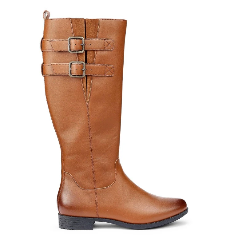 Image of Hotter Bamburgh Tall Boots Rich Tan female 6 (39)