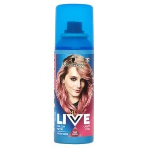 Image of LIVE Colour Spray Candy Pink 120ml Pink