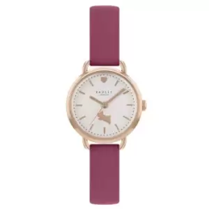 Image of Radley RY21514 Womens White Dial Pink Leather Strap Watch