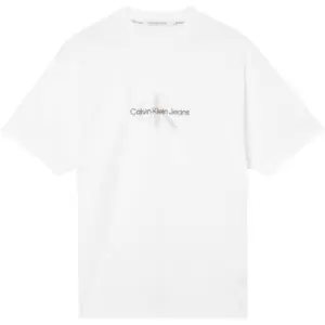 Image of Calvin Klein Jeans Archival Monologo Oversized Tee - White