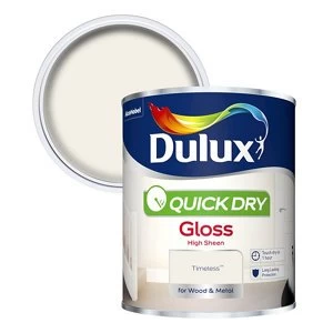 Image of Dulux Quick Dry Timeless Gloss High Sheen Paint 750ml