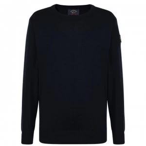 Image of Paul And Shark Junior Boys Merino Jumper - Navy