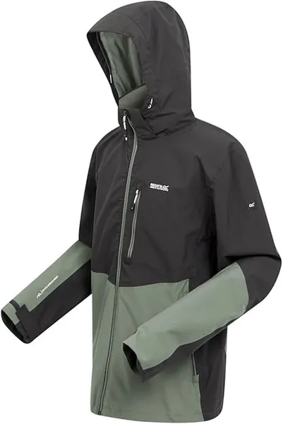 Image of Regatta Mens Bosfield II Waterproof Breathable Jacket XXL - Chest 46-48' (117-122cm) Ash/Black RMW395-61G-XXL