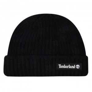Image of Timberland Patch Fisherman Beanie - Black