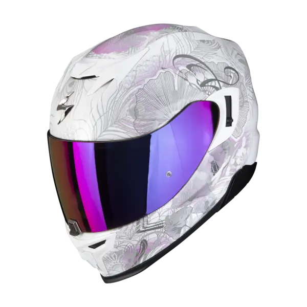 Image of Scorpion Exo-520 Evo Air Melrose Pearl White-Pink Full Face Helmet L