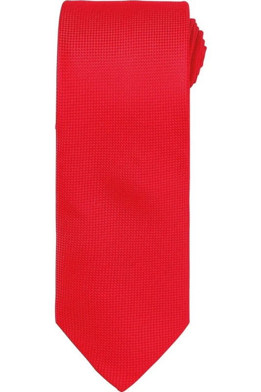 Image of Premier Premier Micro Waffle Tie in Red Red One Size Unisex 5063425960057