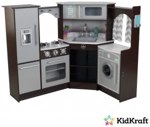 Image of KidKraft Ultimate Corner Lights Sounds Wooden Play Kitchen