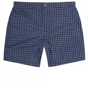 Image of Paul Smith Cube Geo Print Swim Shorts Navy