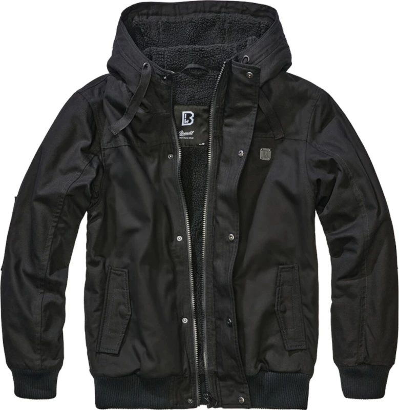 Image of Brandit Essential Canvas Textile Jacket, black, Size M for Men