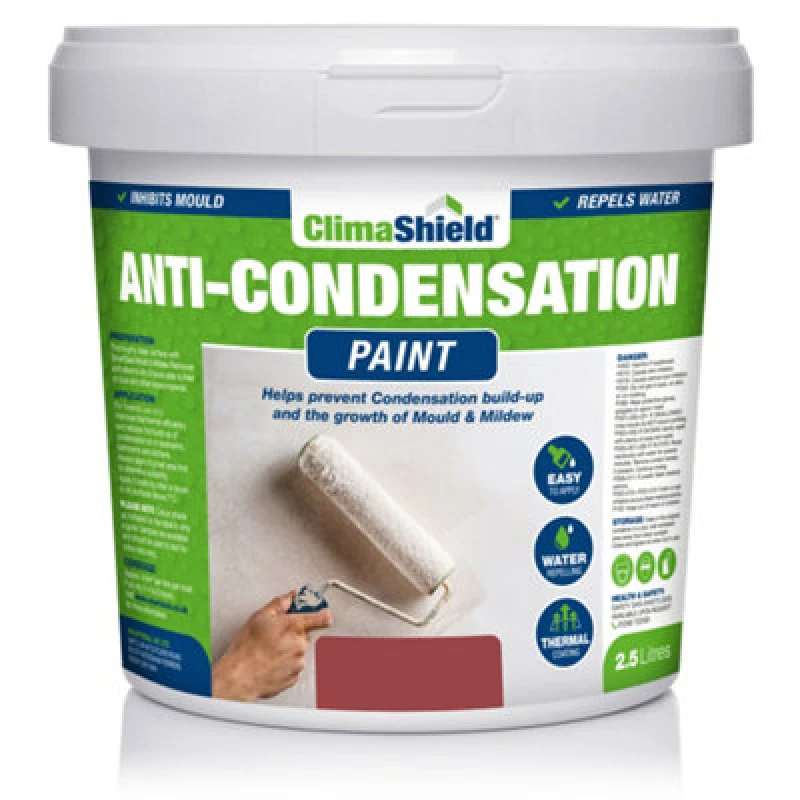 Image of Smartseal Anti-condensation Paint - Brick Red (2.5L) Reduce Condensation On Walls And Ceilings, Red 5.061E+12