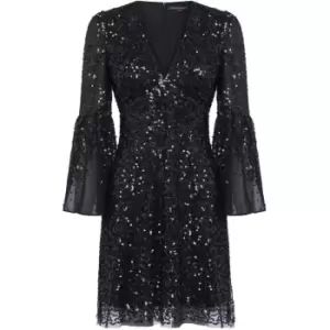 Image of French Connection Cellienne Sequin Mini Dress - Black