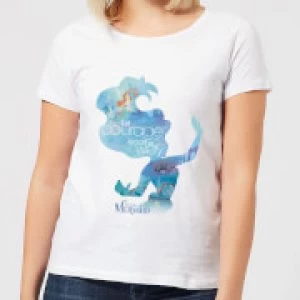 Image of Disney Princess Filled Silhouette Ariel Womens T-Shirt - White - S