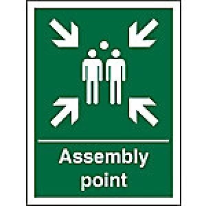 Image of Sign Assembly Point Plastic 20 x 15 cm