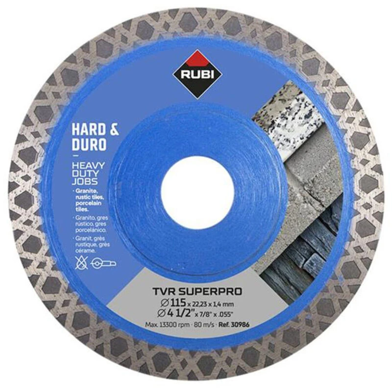Image of Rubi Rubi - 30986 TVR115 tvr superpro Diamond Blade 115mm RUB30986 30986