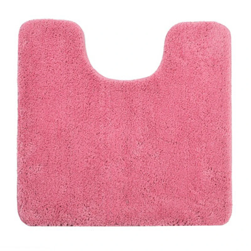 Image of Allure Bath Fashions Luxury Microfibre Pedestal Toilet Mat Non-Slip - Rose Pink