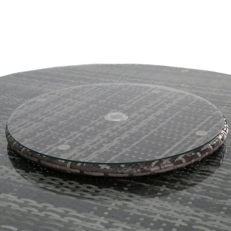 Image of FURNITURE ONE Furniture One - Outdoor Patio Furniture Rattan Trolley Cart Patio Wine Serving Cart - Brown TROLLY