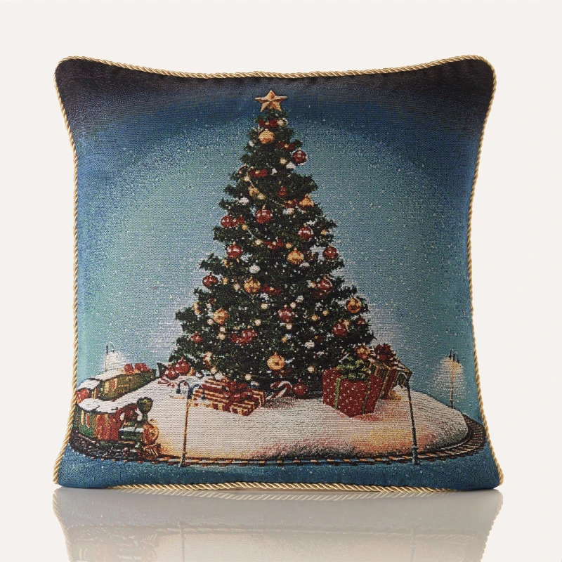 Image of Alan Symonds Spruce Tapestry Christmas Cushion Multicolour unisex 45x45cm