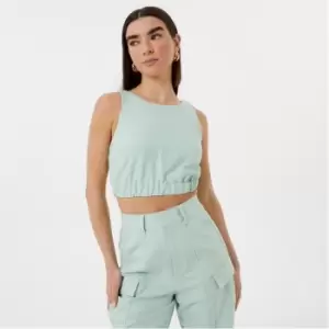 Image of Jack Wills Ruched Back Detail Top - Green