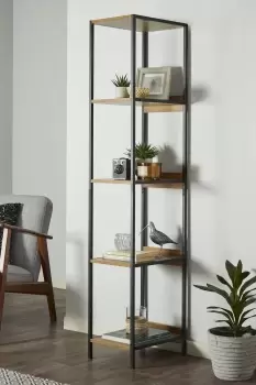 Image of Thornton Tall Shelving Unit - Brown