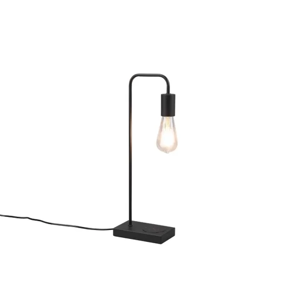 Image of Milla Modern Table Lamp Black Matt