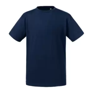 Image of Russell Childrens/Kids Organic Short-Sleeved T-Shirt (9-10 Years) (French Navy)