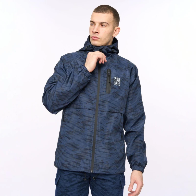 Image of Crosshatch Crosshatch Men Janscore Jacket in Navy Size: large Navy L Male 5059294656184