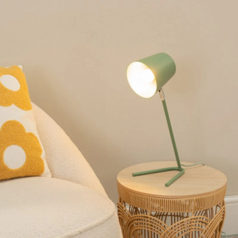 Image of ValueLights Lark Metal Task Reading Compact Desk Table Lamp Green