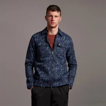 Image of Earth Print Overshirt - Dark Navy - S