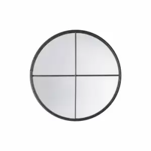 Image of Crossland Grove Iping Round Mirror Black - 600 x 40 x 600mm