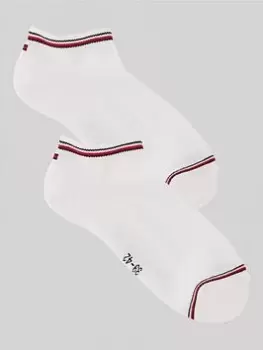 Image of Tommy Hilfiger Iconic Sneaker 2 Pack Socks, White, Size 9-11, Men