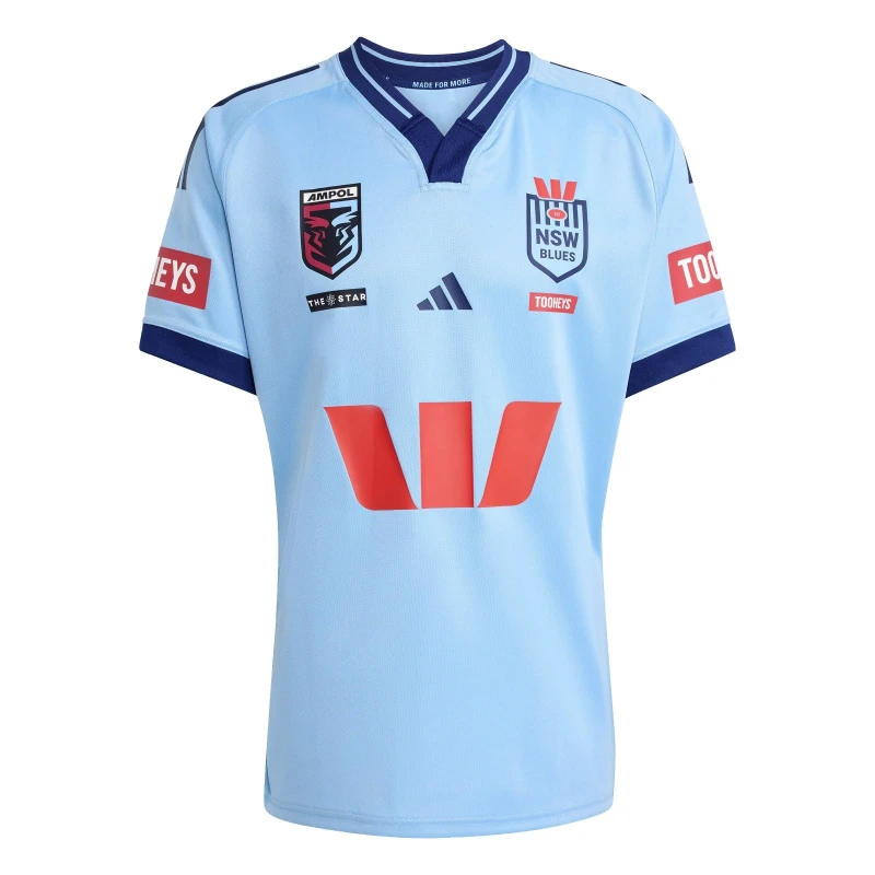 Image of adidas New South Wales Home Shirt 2025 2026 Adults Team Light Blue male S