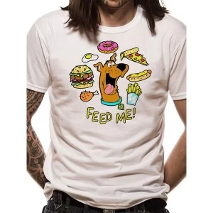 Image of Scooby Doo - Unisex Small Feed Me T-Shirt (White)