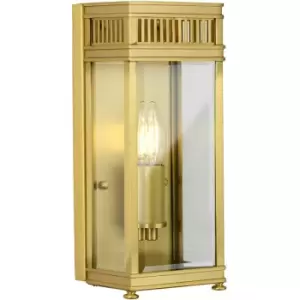 Image of Elstead Holborn Outdoor Wall Lantern Brushed Brass, IP44