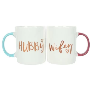 Image of Pair of Hubby & Wifey Mugs
