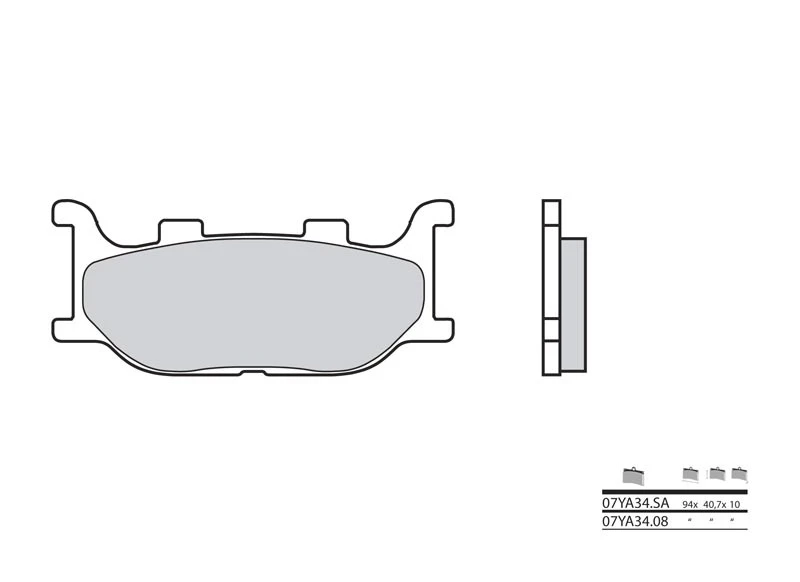 Image of Brembo S.p.A. Street Sintered Metal Brake pads - 07YA34LA