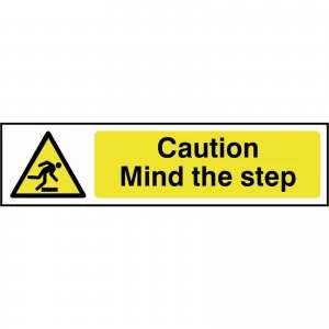 Image of Scan Caution Mind The Step Sign 200mm 50mm Standard