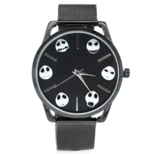 Image of The Nightmare Before Christmas Jack Skellington Black Mesh Watch