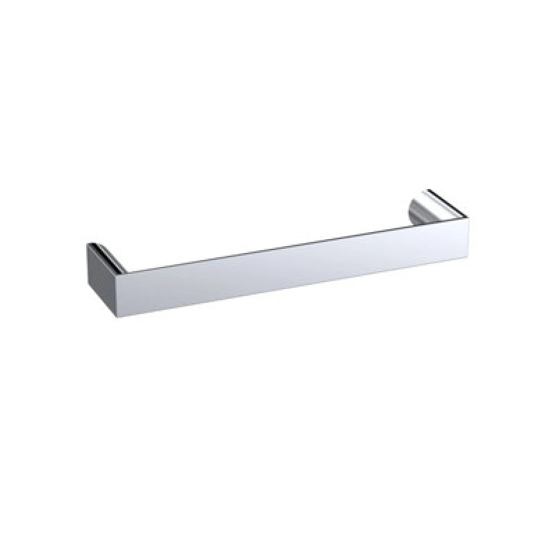 Image of Balterley Furniture Handle Square D Shape Handle 102mm 96mm Centres Chrome Silver