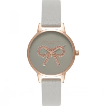Image of Vintage Bow Rose Gold & Grey Watch