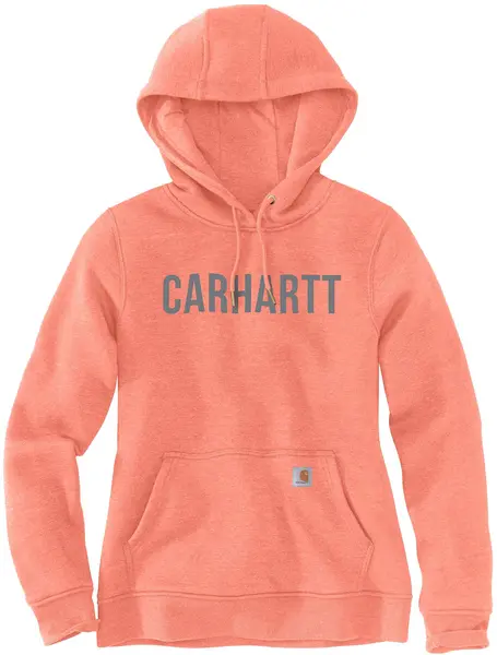 Image of Carhartt Relaxed Fit Midweight Graphic Ladies Sweatshirt, orange, Size M for Women