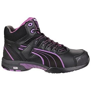 Image of Puma Mid Stepper Ladies Safety Trainer Boots Black - Size 42