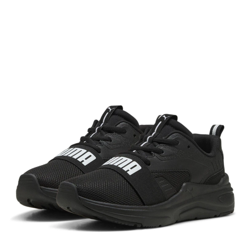 Image of Puma Wired SoftRide Running Trainers Juniors - Black 4