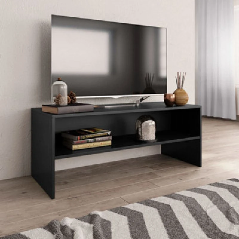 Image of Vidaxl TV Cabinet Black 100X40X40 Cm Engineered Wood