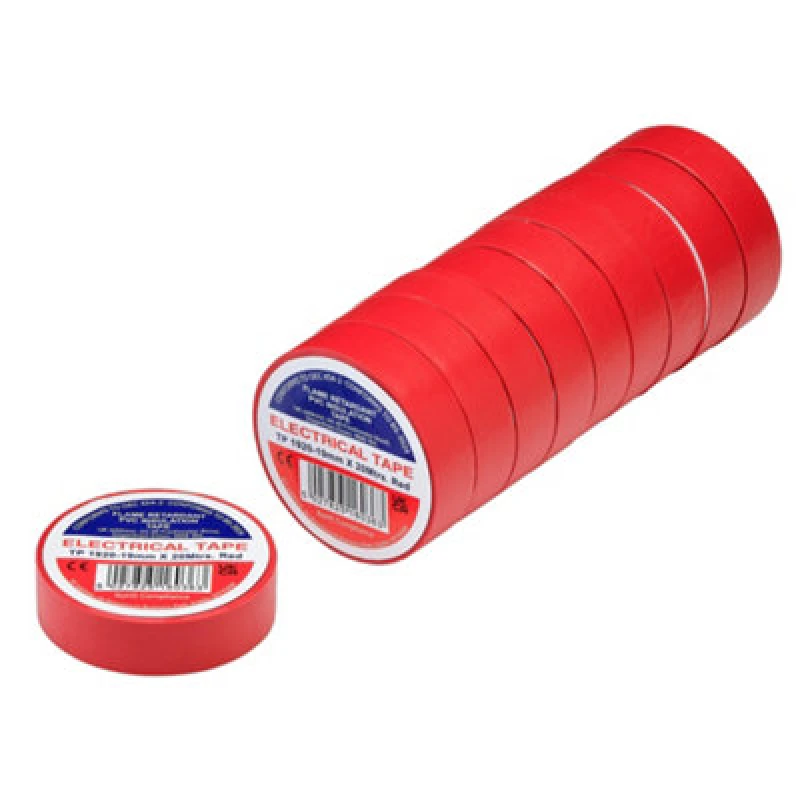 Image of Draper 29530 Red Pvc Electrical Insulation Tape, 19mm X 20M (Pack Of 10)