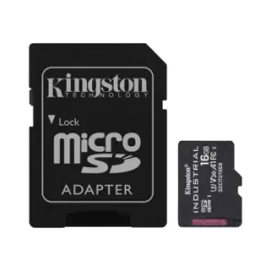 Image of Kingston Technology Industrial 16GB MicroSDHC UHS-I Class 10
