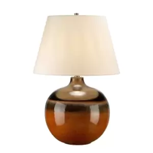 Image of Colorado 1 Light Table Lamp Brown, Orange, E27