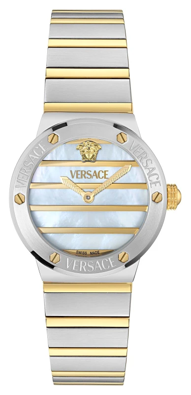 Image of Versace VE0S00325 GRECA LOGO Quartz (33mm) Mother-of-Pearl Watch