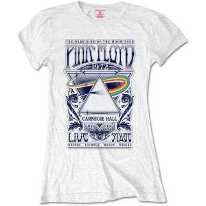 Image of Pink Floyd - Carnegie Hall Poster Womens Medium T-Shirt - White
