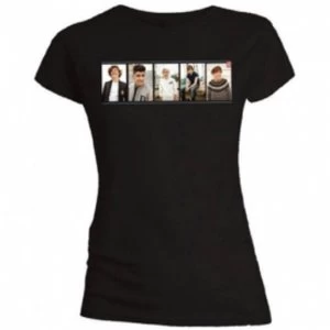 Image of One Direction Photo Split Skinny Black T-Shirt Small