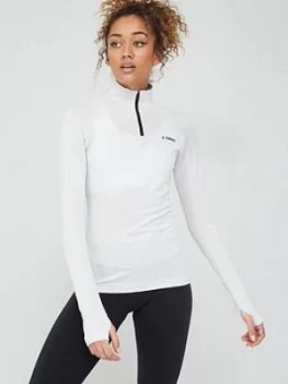 Image of Adidas Trace Rocker 1/2 Zip Long Sleeve - Grey